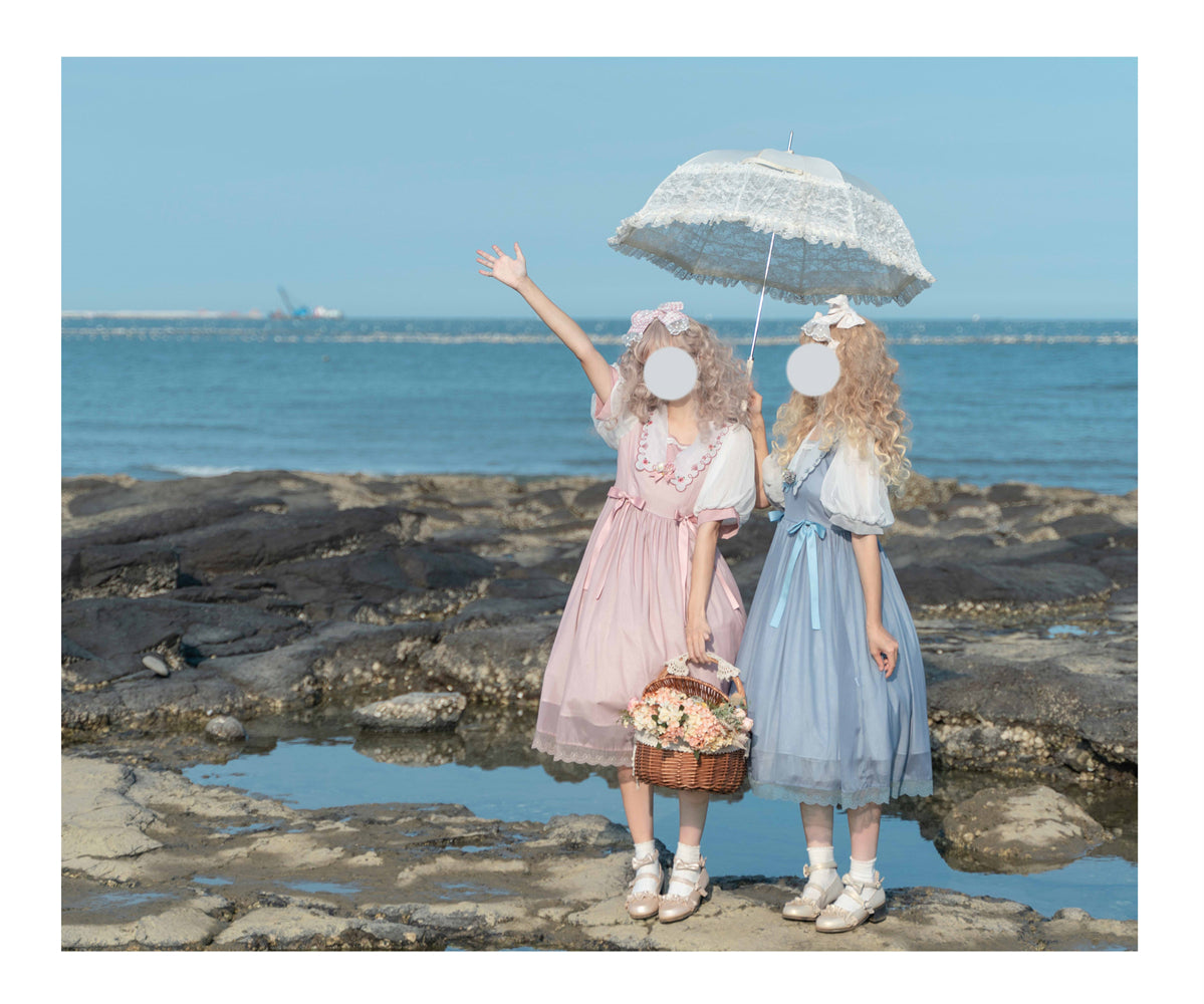 EESSILY - Afternoon Courtryard - Kawaii Lolita Summer Embroidery OP