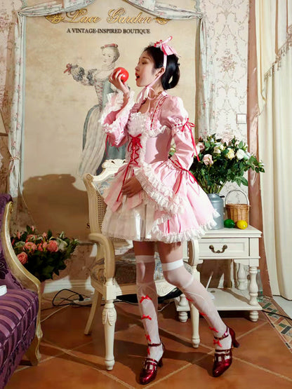 Lace Garden - Maiden Berry - Classic Pink Lolita OP Dress