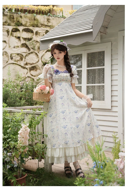With PUJI - Iris Secret - Twins Lolita Summer Dress, Empire OP, Bodice JSK