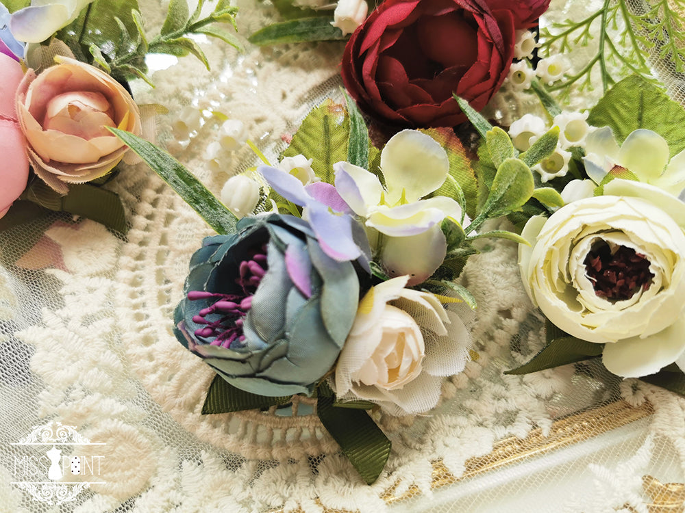 Miss Point - The Sally Gardens - Elegant Lolita Lace Choker and Brooch