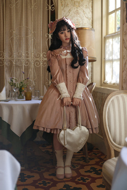 Sweet Wood - Annie's Gift - Elegant Velvet Lolita OP Dress