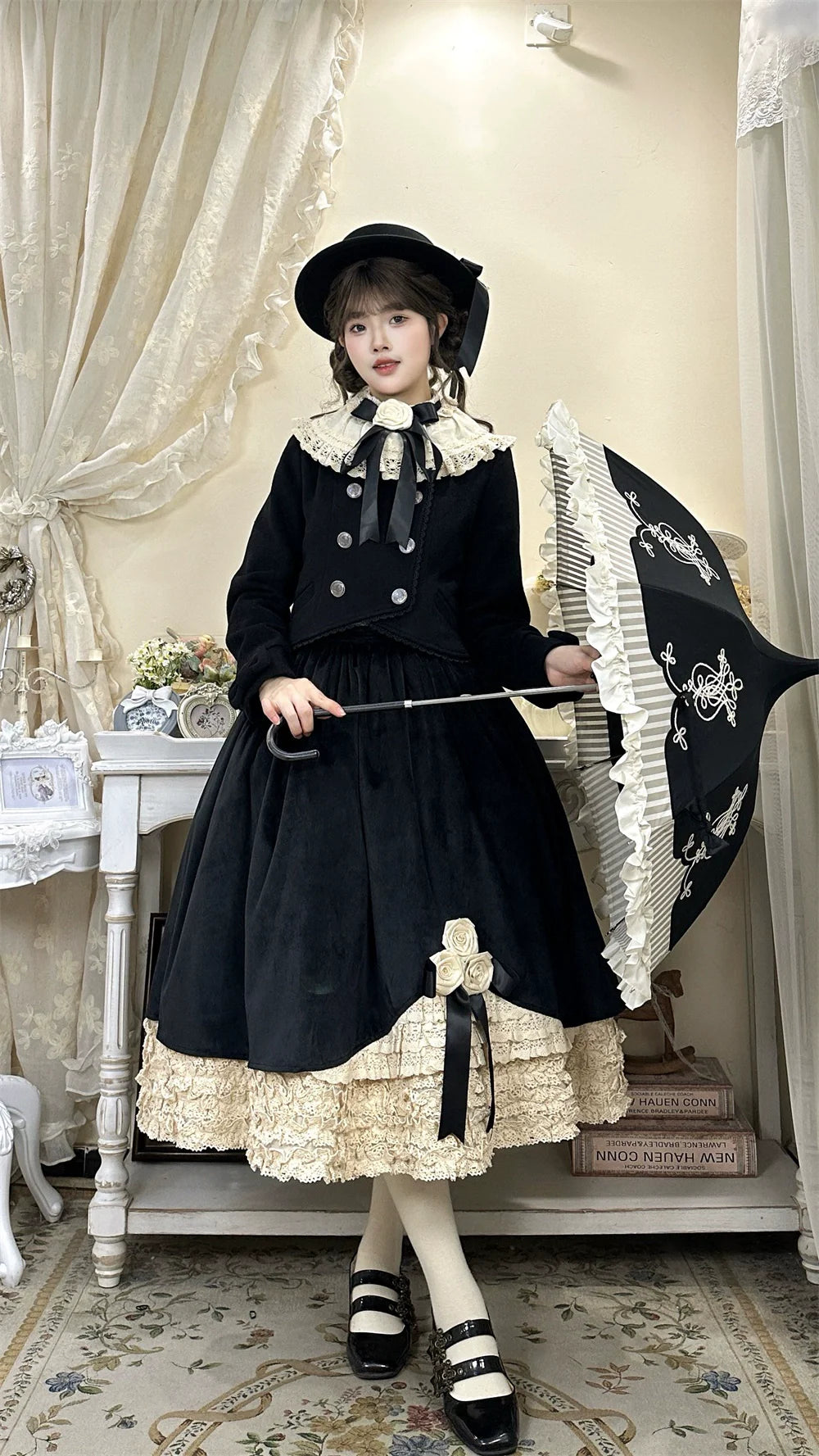 LeMiroir - Winter Solstice - Elegant Lolita Winter Short Coat & SK