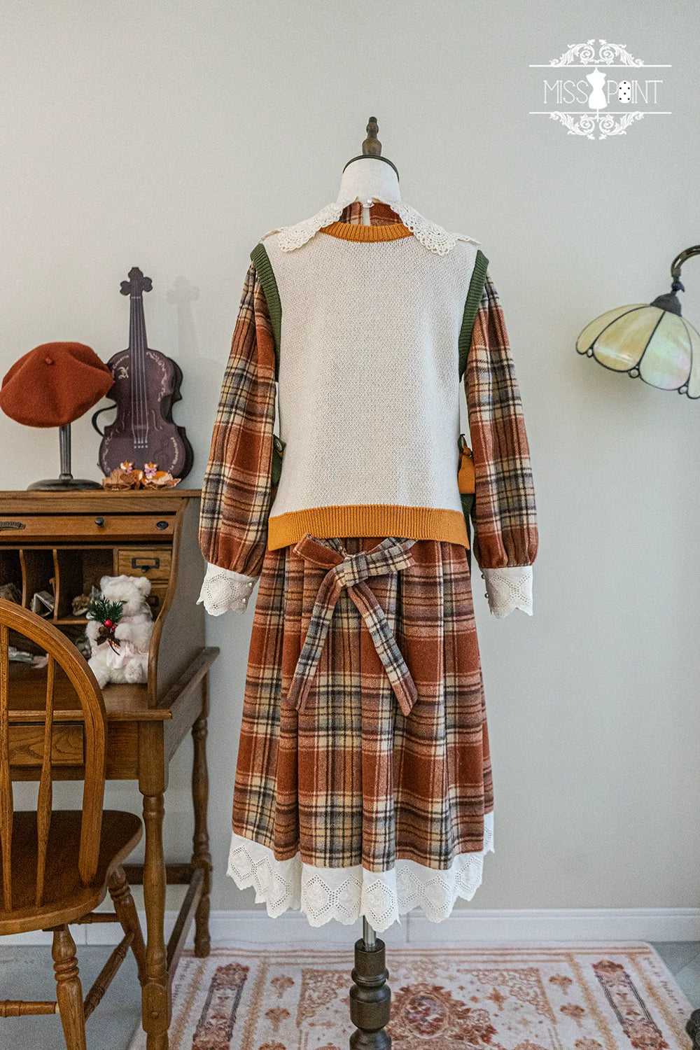 Miss Point - Chubby Fox in the Forest - Kawaii Lolita Vest Customized Lolita Sweater