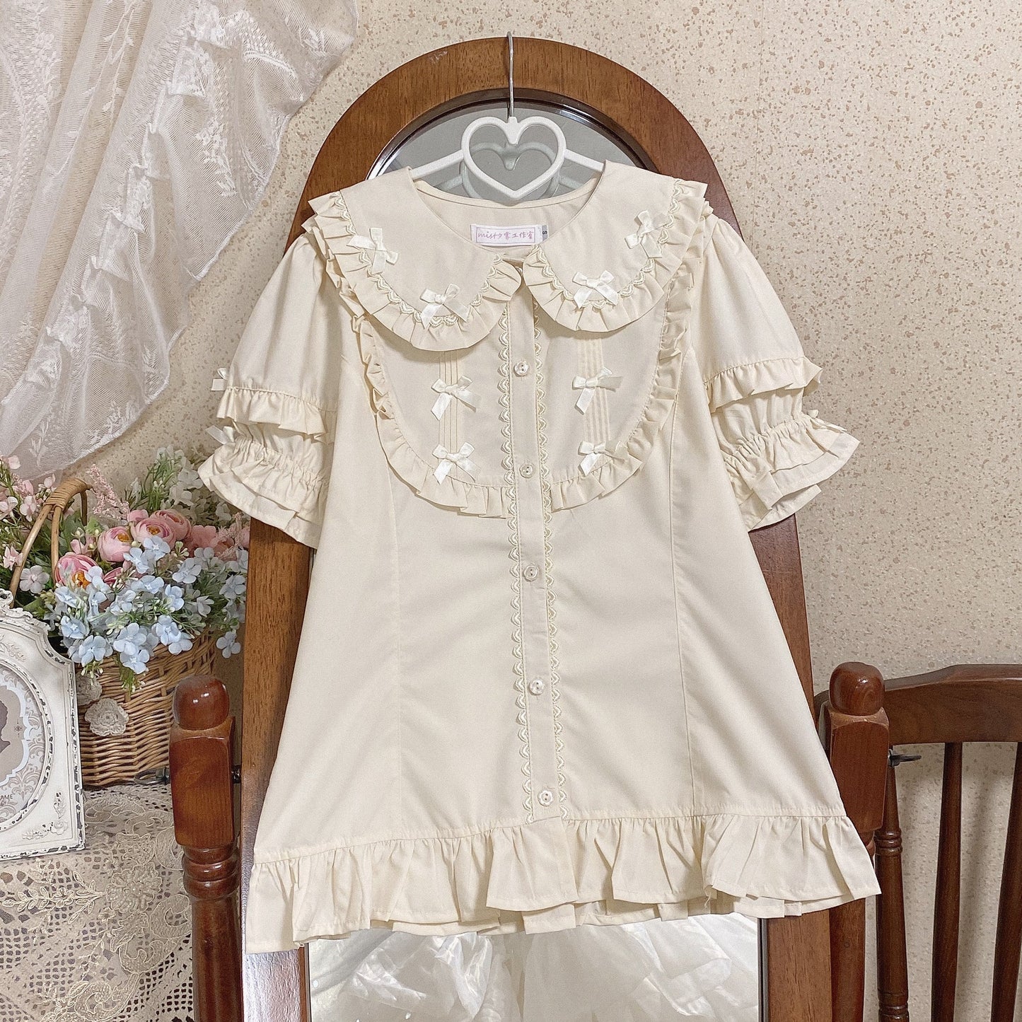 MIST - Creamy Condensed Milk - Kawaii Lolita Shirt Soft Girl Short-sleeved