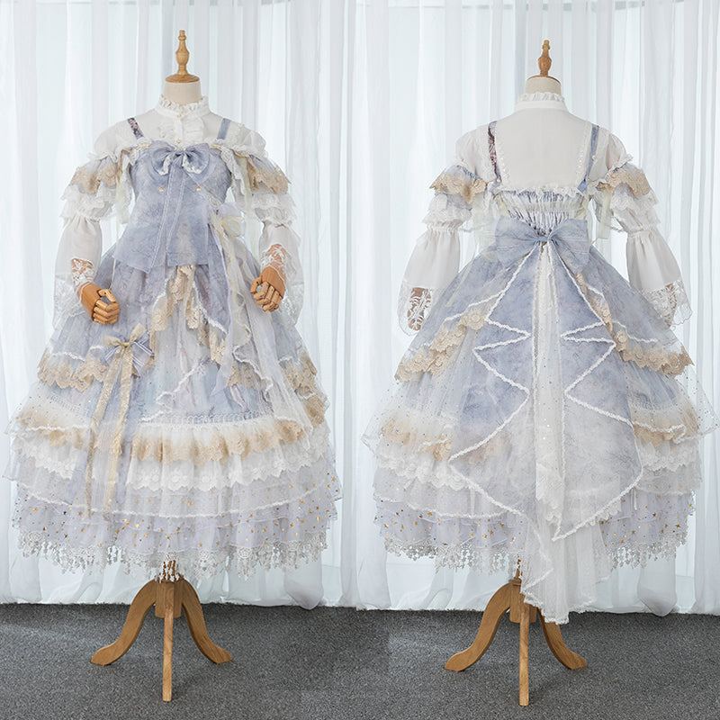 Manyiluo - Starry Dream River - Wedding Lolita Violent Adjustable Fishbone Bustle