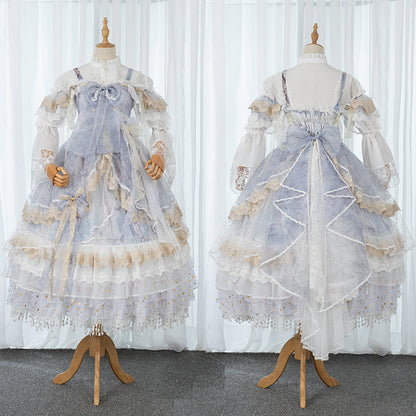 Manyiluo - Starry Dream River - Wedding Lolita Violent Adjustable Fishbone Bustle