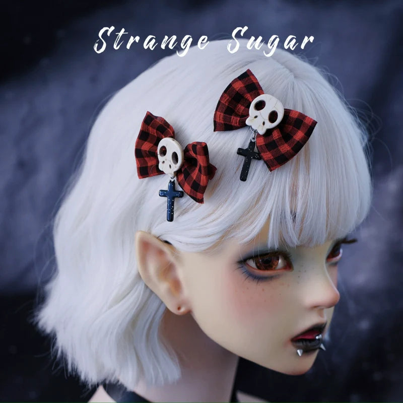 Strange Sugar - Gothic Hair Accessories Set Skulls Sharks Lolita Clips Headbands