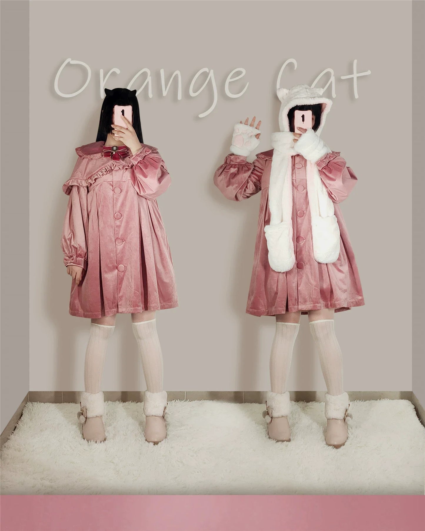 Dark Star Island - Winter Lolita Cape Velvet Antique Lolita Coat