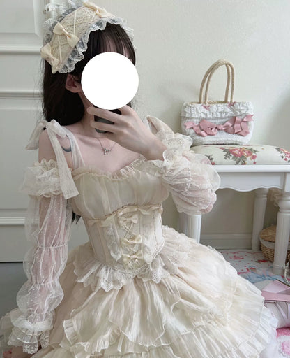 Original Design - Heart Flutter Love - Sweet Lolita Accessoriy Set and Inner Wear Multicolors