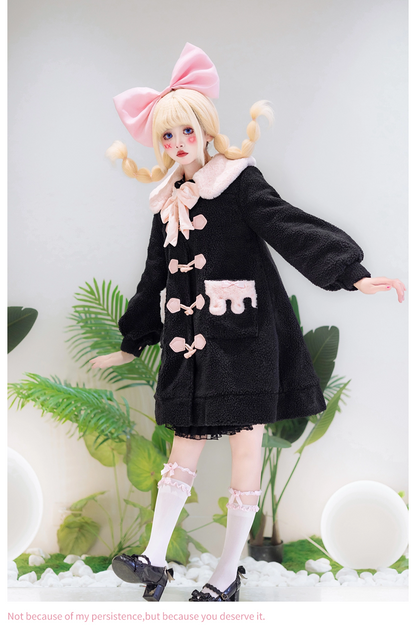 Forest Fluorescent Carps - Sweet Lolita Winter Coat Unicorn and Rabbit Ear Coat