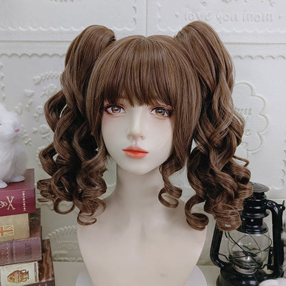 RainbowMe - Sweet Lolita Wig Long Curly Ponytail Multicolor