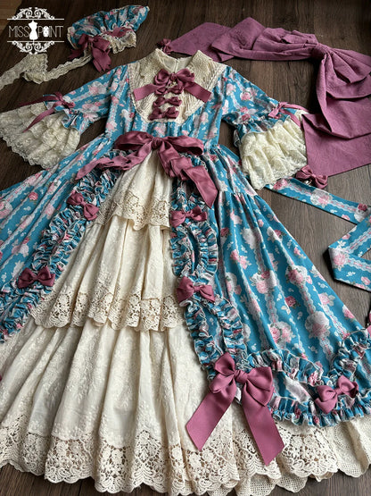 Miss Point - Lilyka Garden - Classic Lolita OP Dress Set Elegant Floral Wall Princess Sleeve