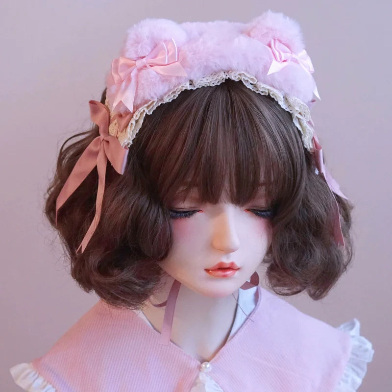 Besozealous - Handmade Lolita KC Animal Ear Coffee Hairband