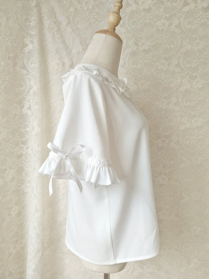 Youlan Lane - Chiffon Peter Pan Collar Kawaii Lolita Blouse
