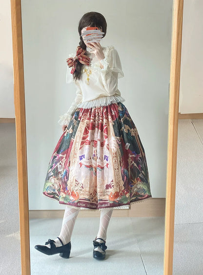 Miss Point - Kaleidoscope - Classical Lolita Shirt Dot Gauze Detachable Puff Sleeve Blouse Customized