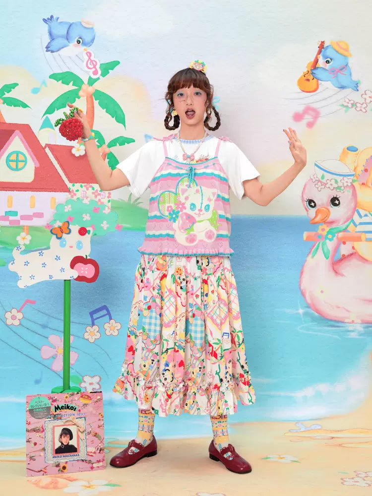 Retro print skirt【s0000009531】