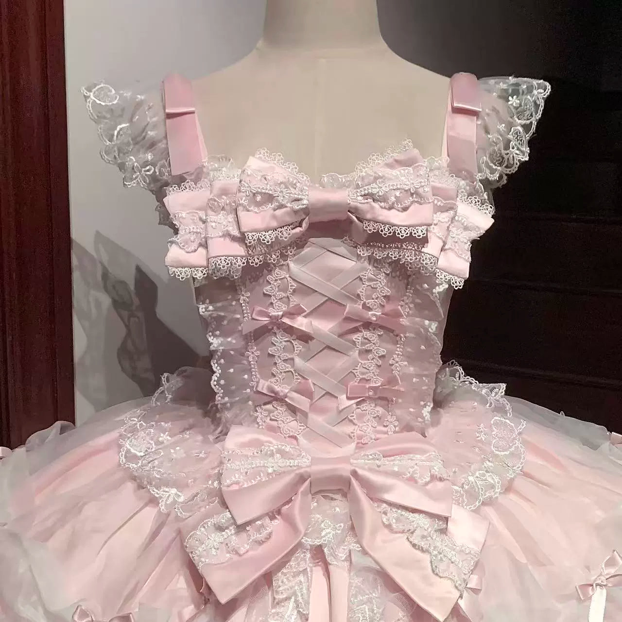 Sugar Girl - Velvet Sweetheart - Doll-like Sweet Lolita Jumper Dress, Bow Accents