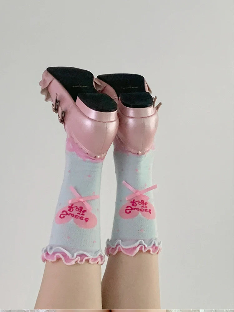 Roji Roji - Sweet Lolita Socks Cute Lolita Short Socks With Polka Dot