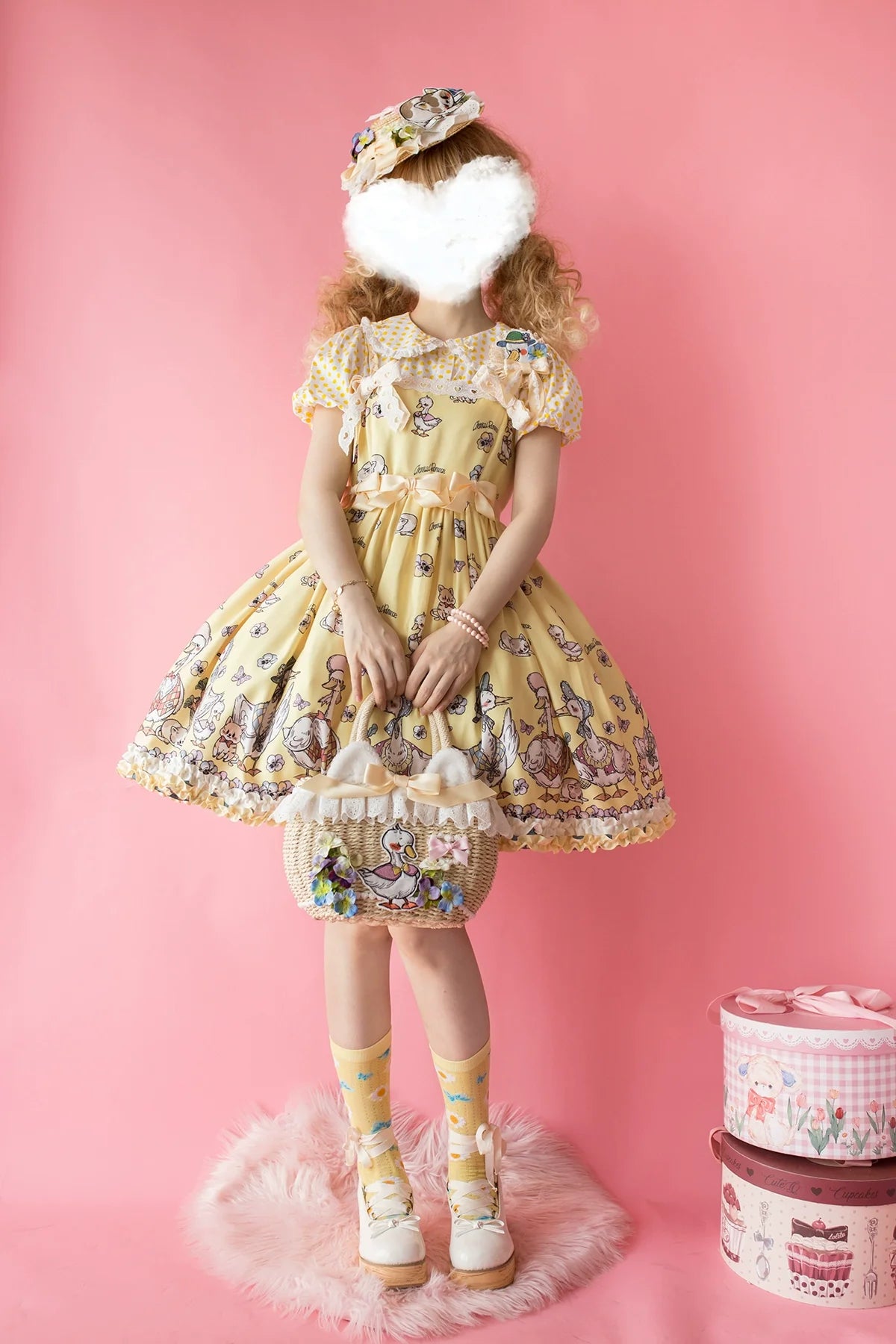 Chemical Romance - Hello Duck - Kawaii Lolita JSK Duck Print Lolita Dress