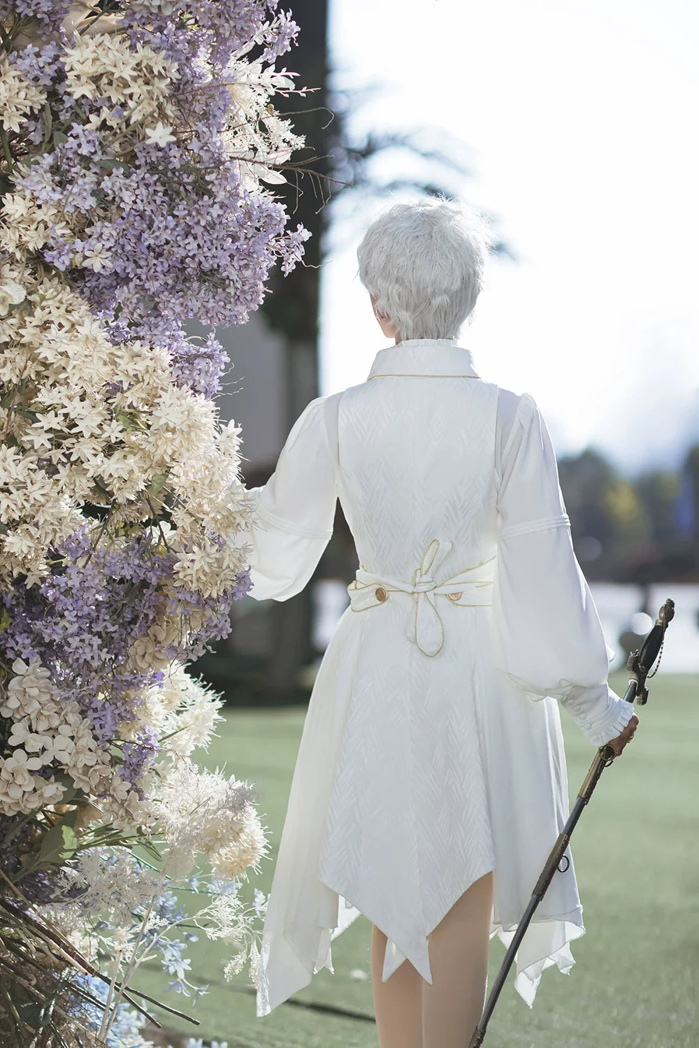 Immortal Thorn - Snow Shadow - Long Sleeveless Ouji Lolita Coat