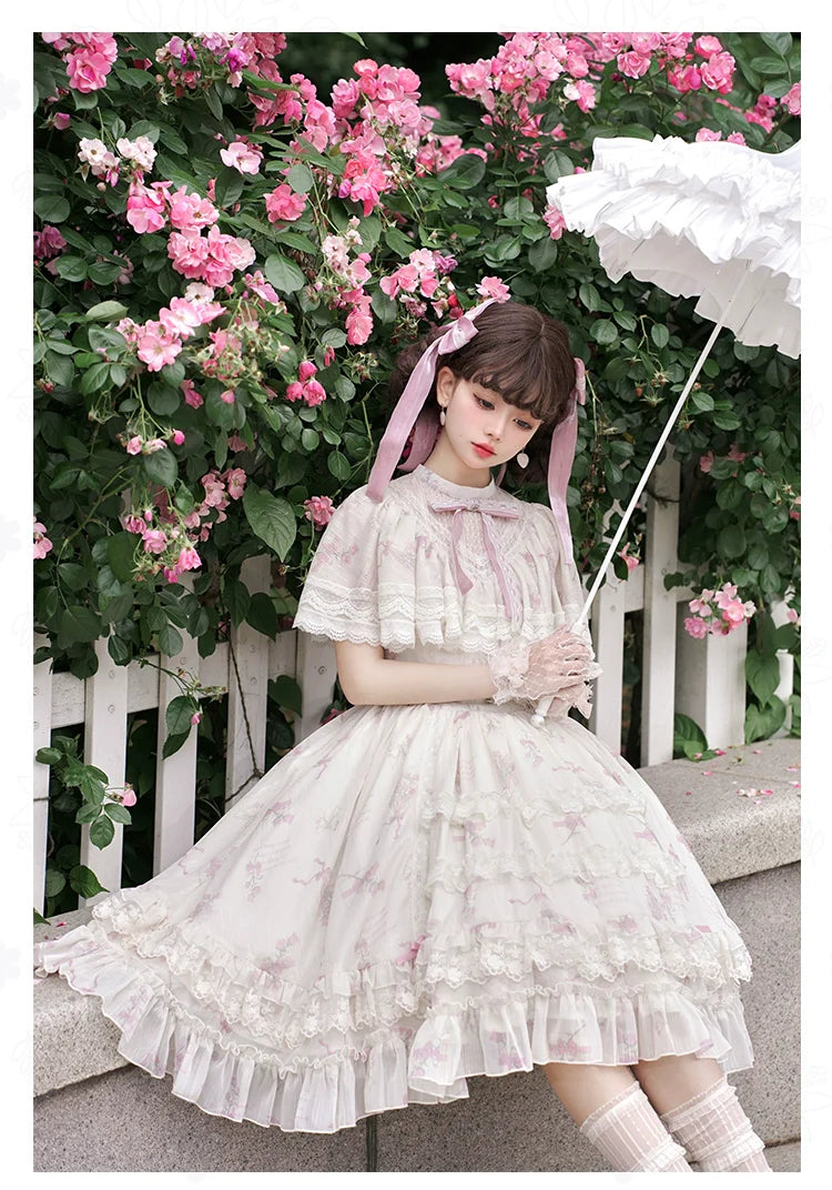 With PUJI - Nanke - Edwardian Collar Classic Lolita OP Dress Outfit