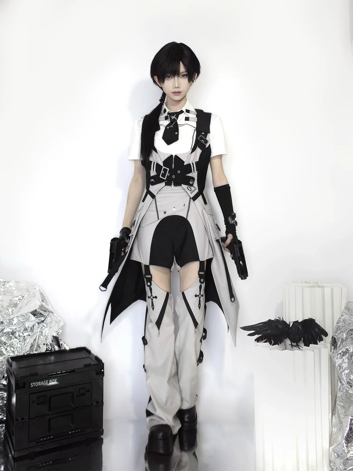 Letters from Unknown Star - Sky Core Record - Ouji Lolita Shorts Suits Short Sleeve Dress Set
