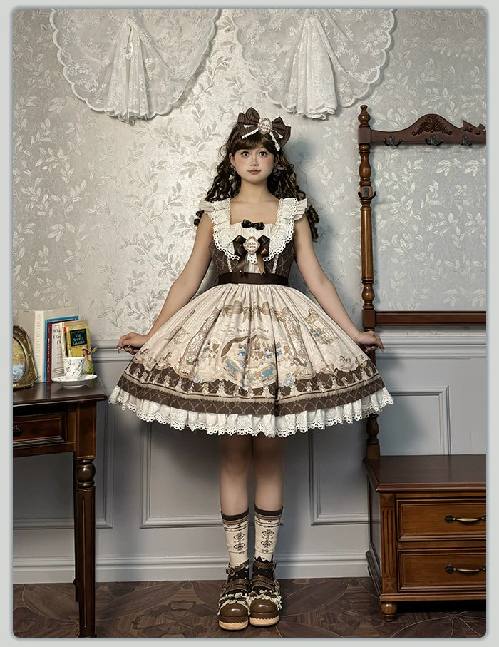 Alice Girl - Sea Salt Fairytale - Sweet Lolita Headdress Built-in Wire BNT and Bow KC
