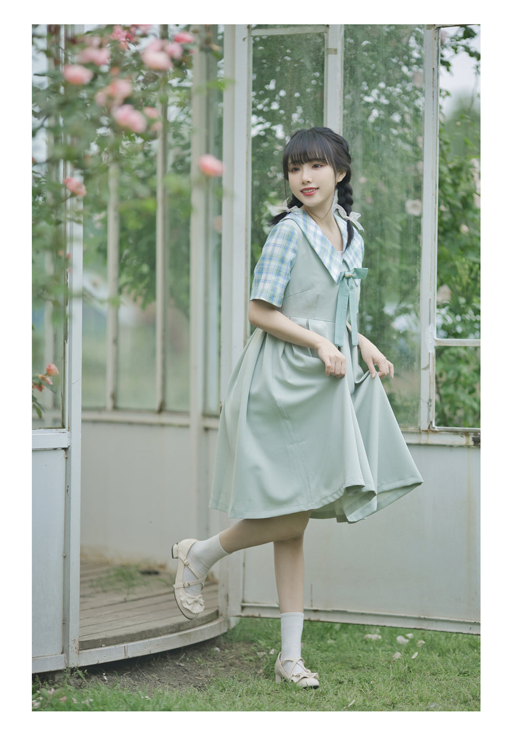 EESSILY - Macaron Waffle - Kawaii Lolita Short Sleeve Summer OP