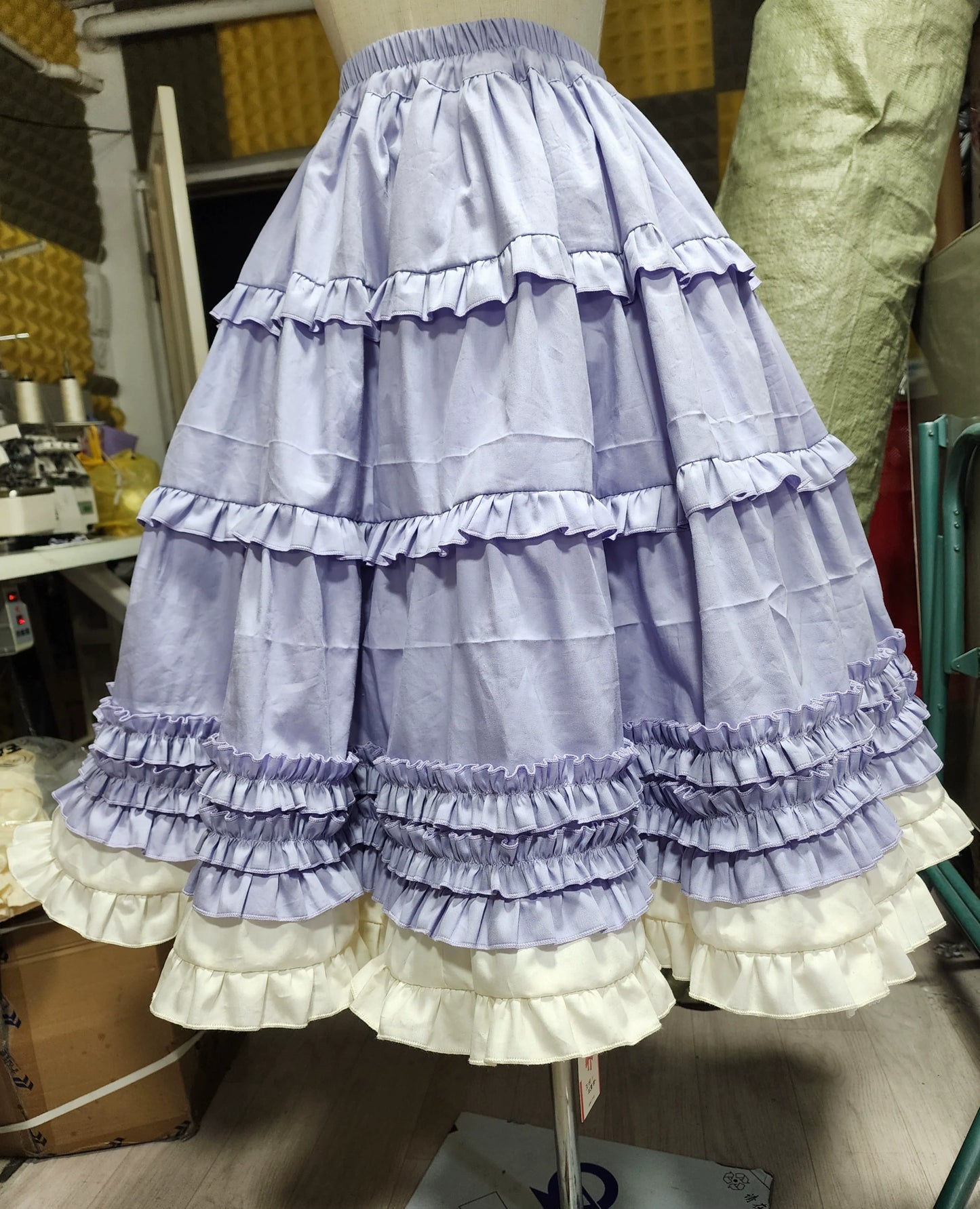 WangYan&Summer - Sweet Lolita Cotton SK Ruffed Long Skirt Customizable