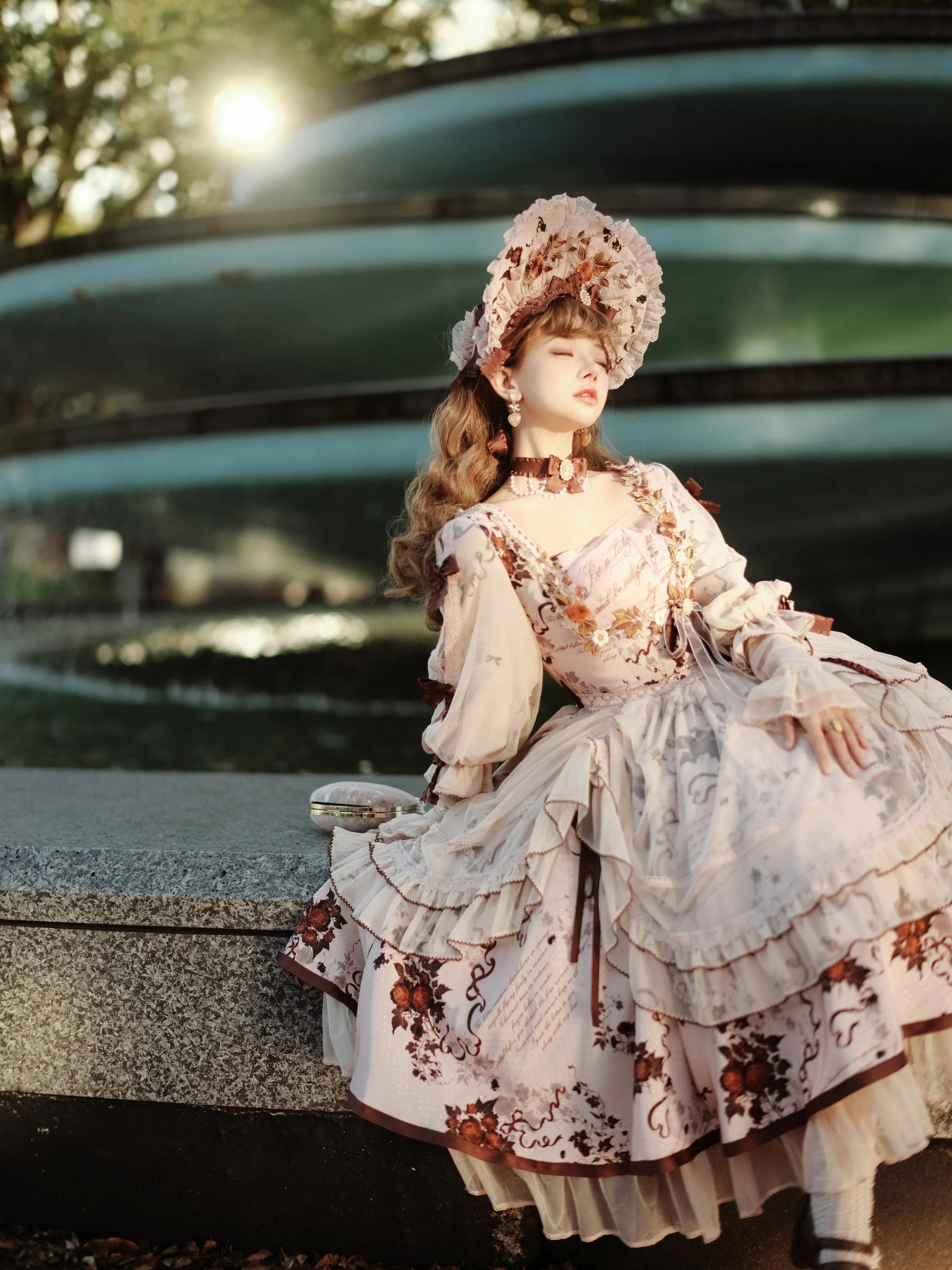 Miaoplus - Romantic Seizure - Sweet Lolita OP Mutton Sleeve Lolita Dress