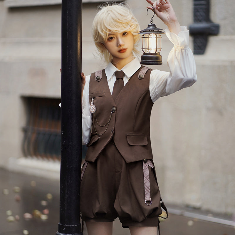 Letters from Unknown Star - Detective Rabbit Kiri - Ouji Lolita Outfits, Backpack Pants