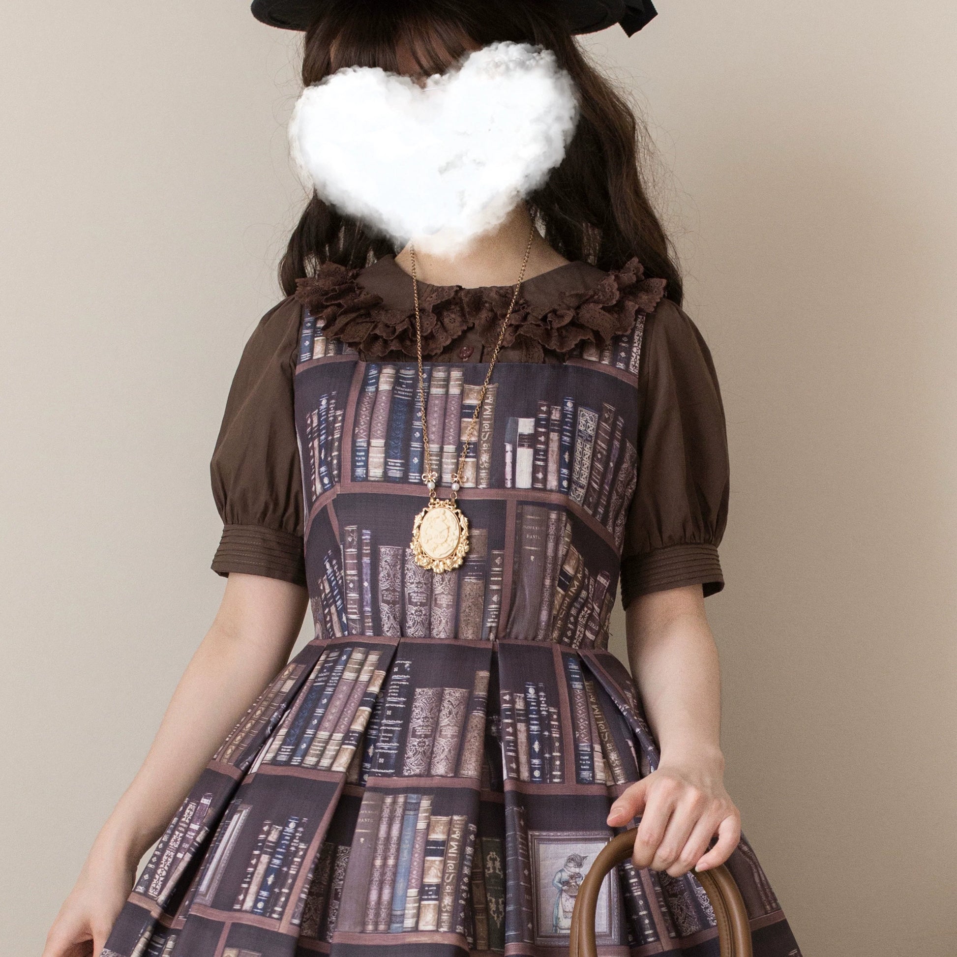 MIST - Semi-sweet Milk Cake - Sweet Lolita Short Sleeve Blouse with Lace Peter Pan Collar