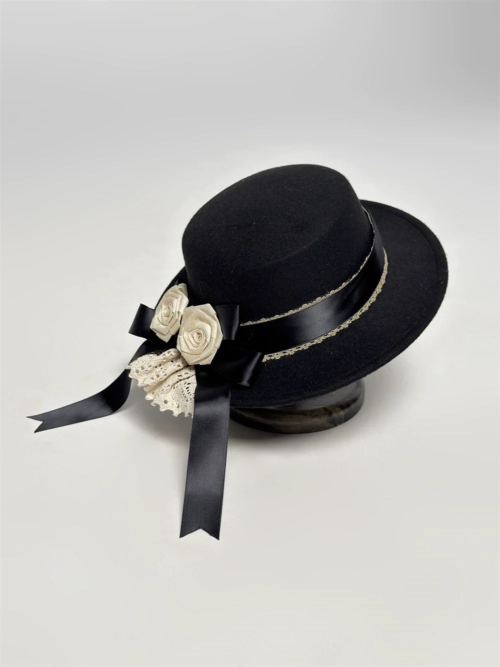 LeMiroir - Winter Solstice - Elegant Lolita Hat, Detachable Collar, Handbag