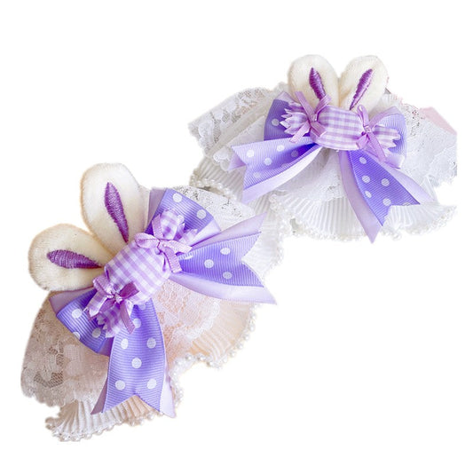 Sweetheart Endless - Sweet Lolita Cuffs Handmade Multicolor Rabbit Ears