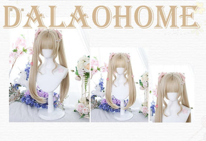 Dalao Home - Princess Lolita Ponytail Long Straight Blonde Wig