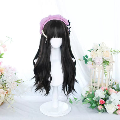 Dalao Home - Lolita Long Curly Natural Cold Brown Wig