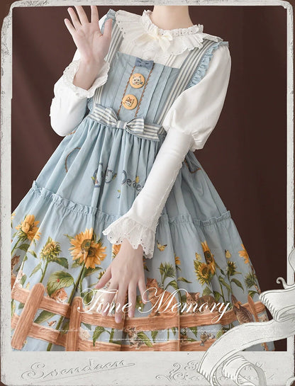 Time Memory - Cozy and Warm - Elegant Lolita Shirt Slimming Mutton Sleeves Blouse