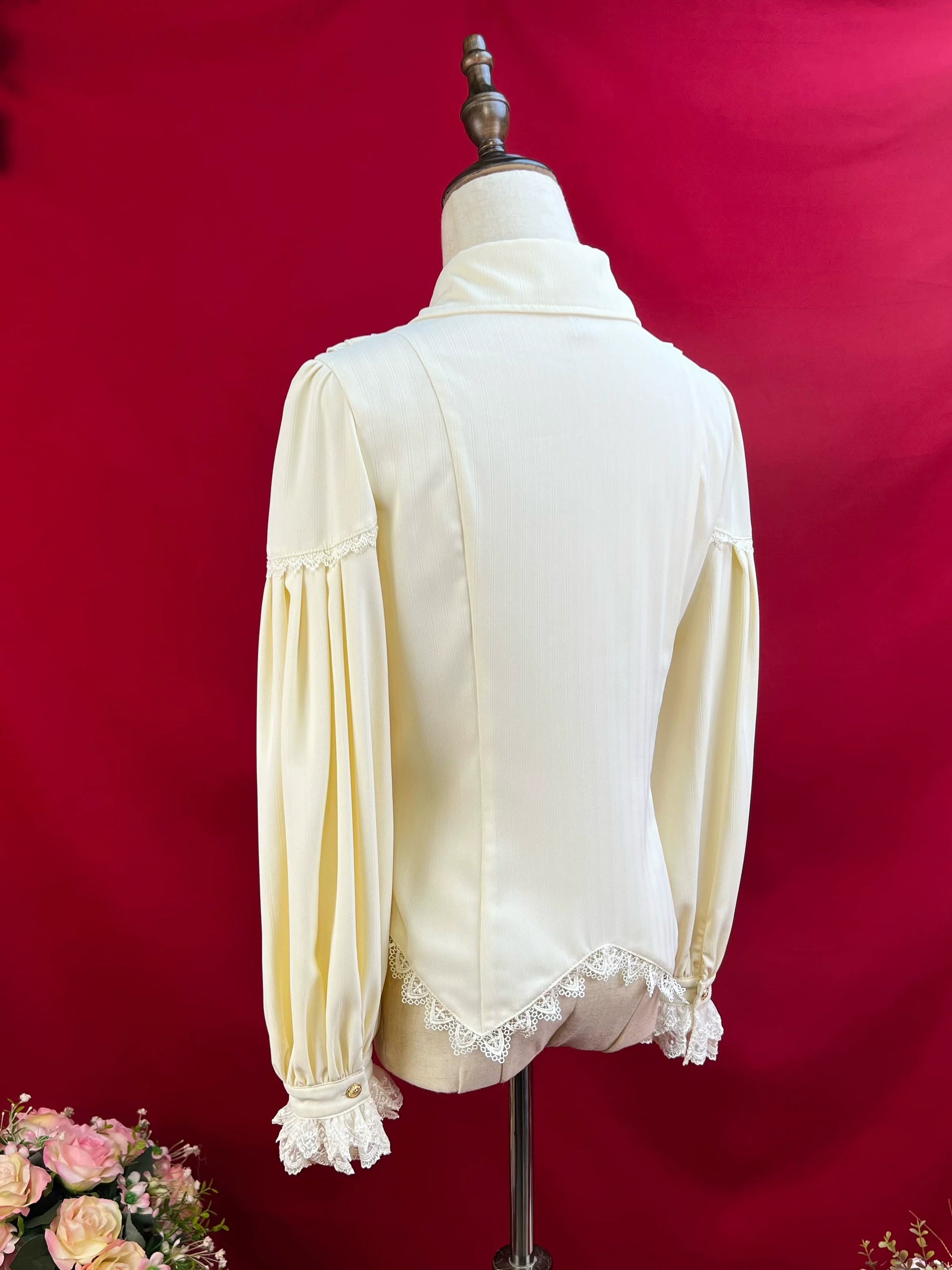 DMFS Lolita - Night Banquet - Pointed Collar Classic Lolita Shirt, Long Sleeve