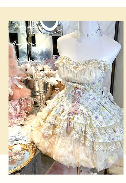 Diamond Honey - Sweet Lolita JSK Dress Sleeveless Dress for Spring Summer