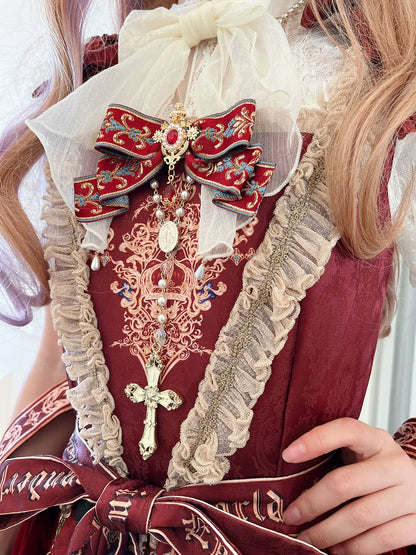 Miss Point - Kaleidoscope - Retro Lolita Dress Oil Painting Print JSK Dress Customized