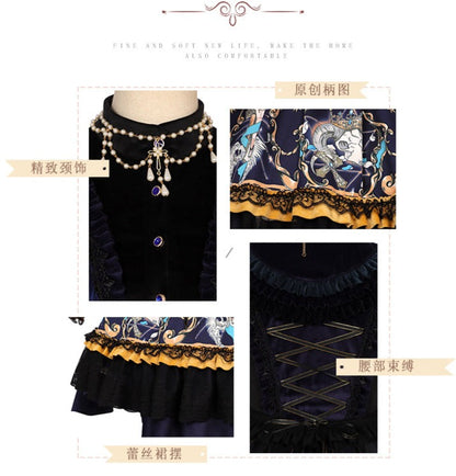 YingLuoFu - God Redemption - Retro Gothic OP, Printed Dress