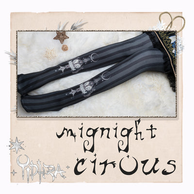 Yidhra - Midnight Circus - Argyle Digital Print Lolita Tights
