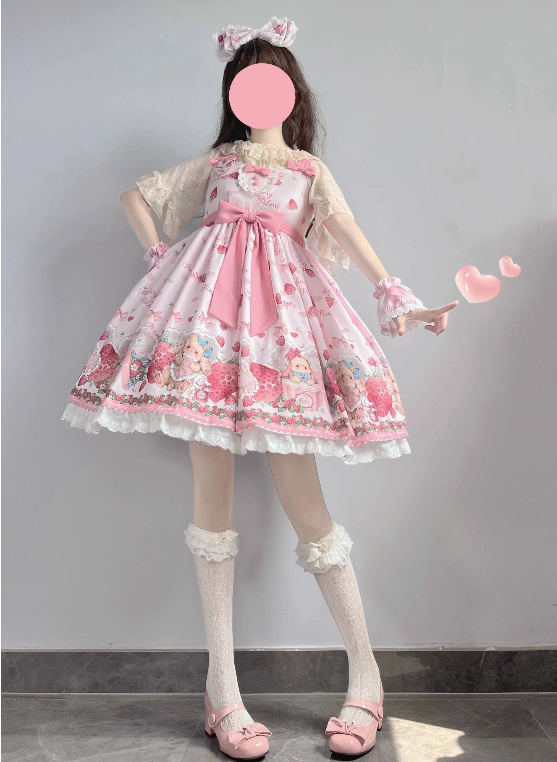 Polaris Lolita - Rabbit Berry Gift Box - Sweet Lolita JSK Pink Lolita Dress