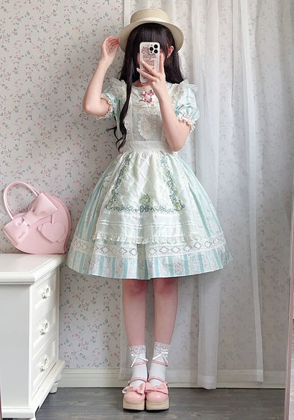 Miss Point - Customized Elegant Lolita OP Dress Cute Daily Girl Short Lolita Dress