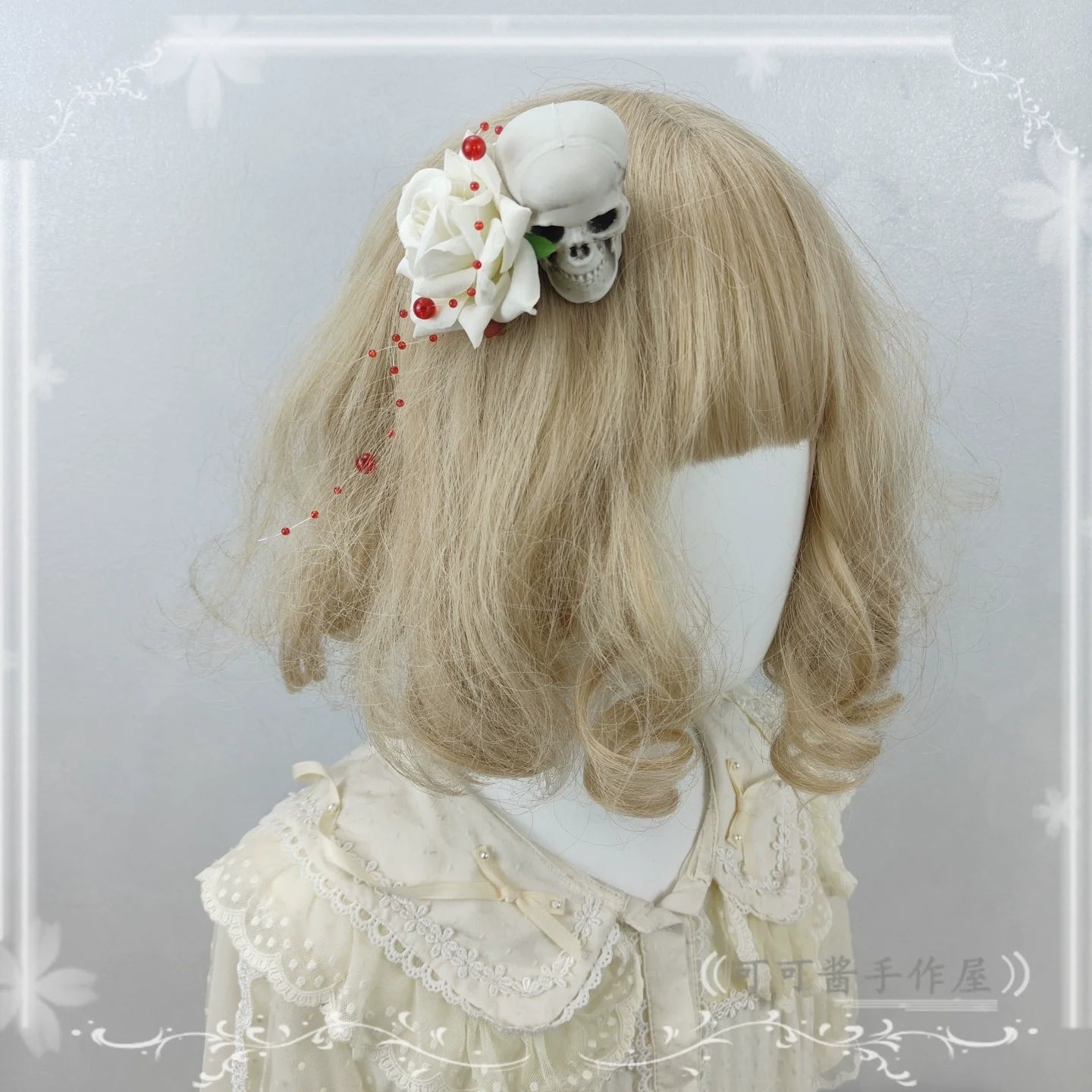 Cocoa Jam - Halloween Gothic Lolita Accessories, White Bride Style
