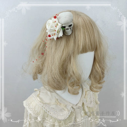 Cocoa Jam - Halloween Gothic Lolita Accessories, White Bride Style