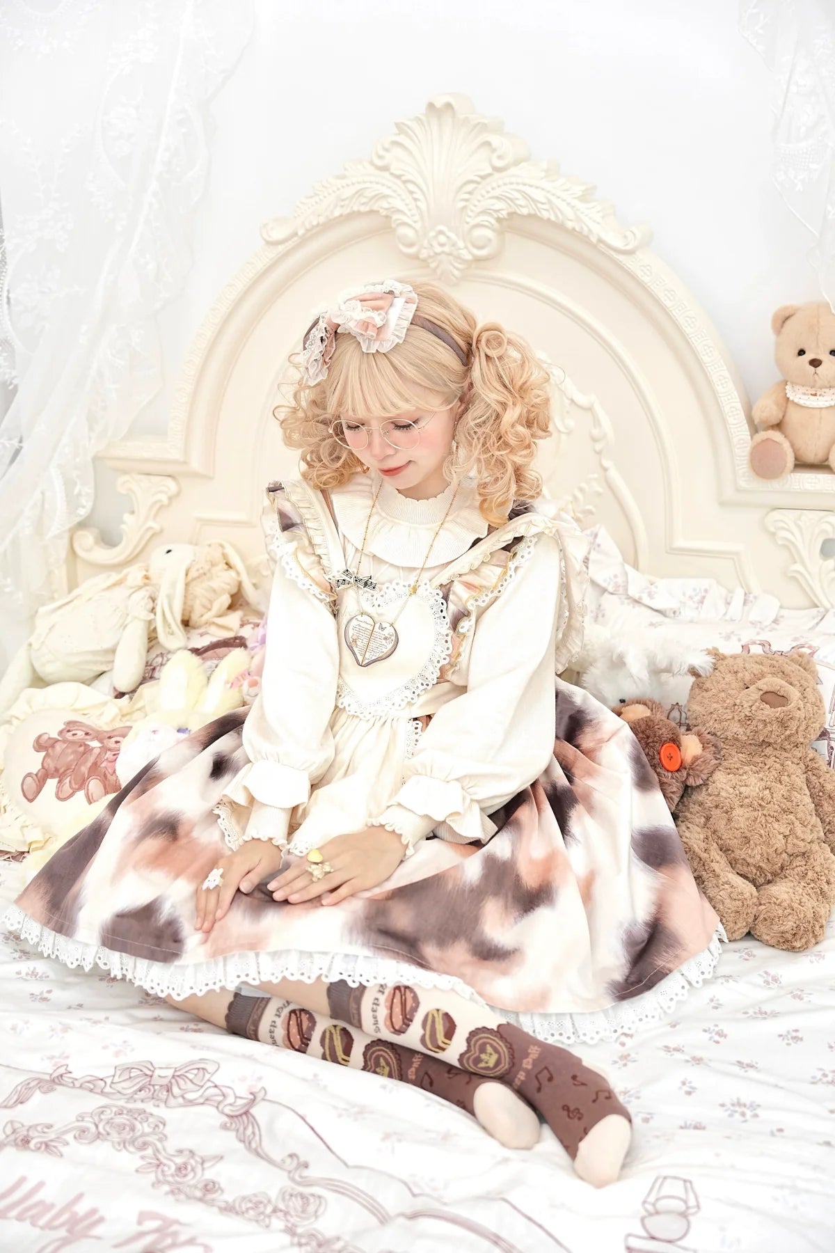 Forest Fluorescent Carps - Sweet Lolita Sweater Autumn and Winter Lolita Inner Wear