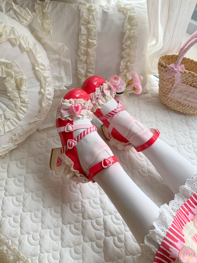 Aimee - Strawberry Limited 2.0 - Sweet Lolita Mary Jane Heel Shoes