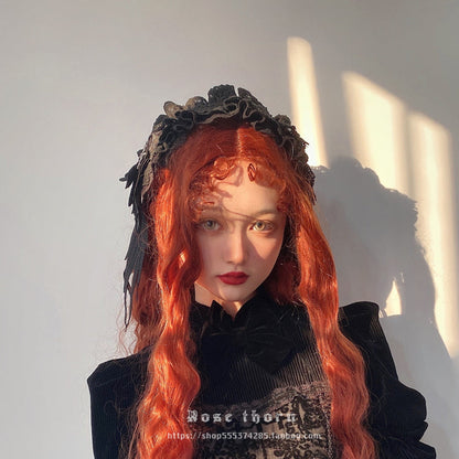 Rose Thorn - Devil Wings - Gothic Lolita Headband with Cross Pendant Custom Clolor