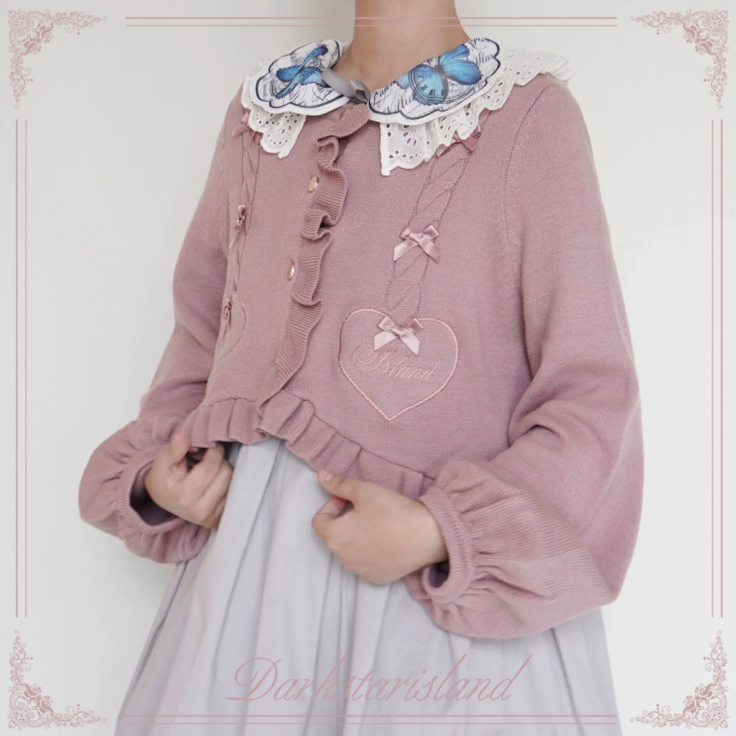 Dark Star Island - Sugar Frost - Sweet Lolita Cardigan Knit Embroidered Sweater